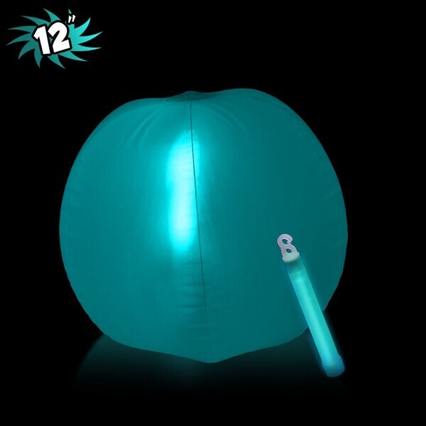 Beach Ball w/ Glow Stick, 12"