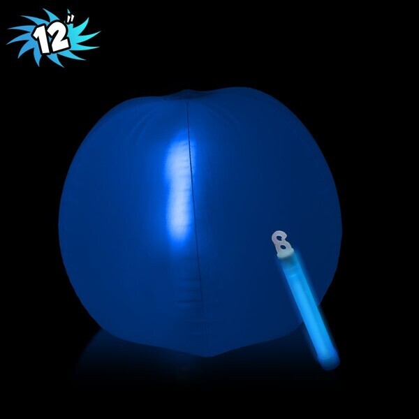 Beach Ball w/ Glow Stick, 12"