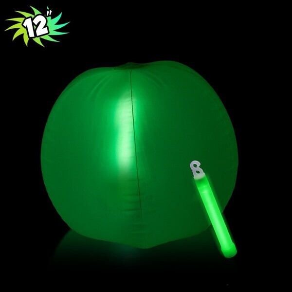 Beach Ball w/ Glow Stick, 12"