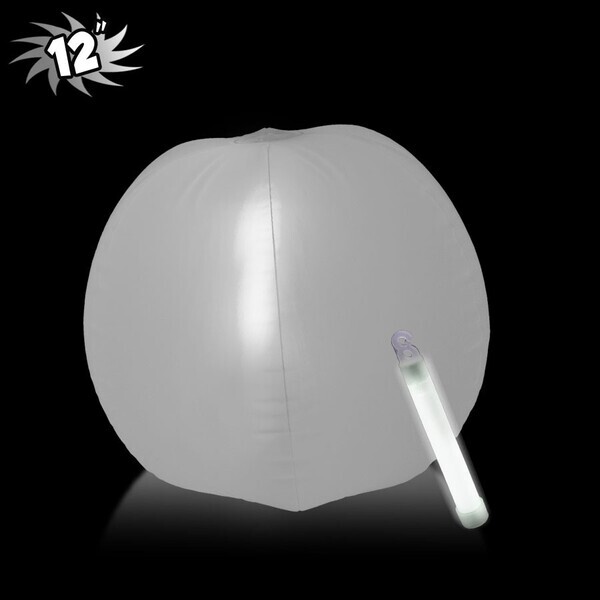 Beach Ball w/ Glow Stick, 12"