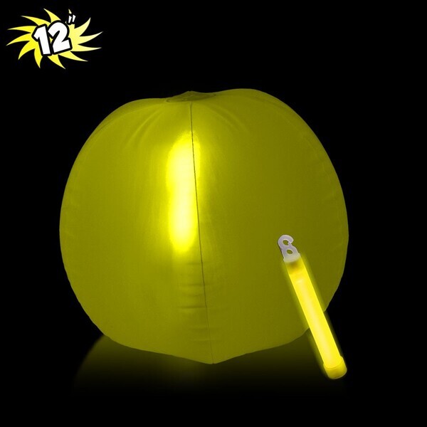 Beach Ball w/ Glow Stick, 12"
