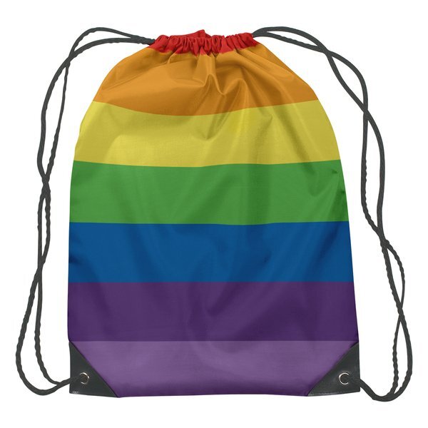 Small Rainbow Drawstring Polyester Sports Pack