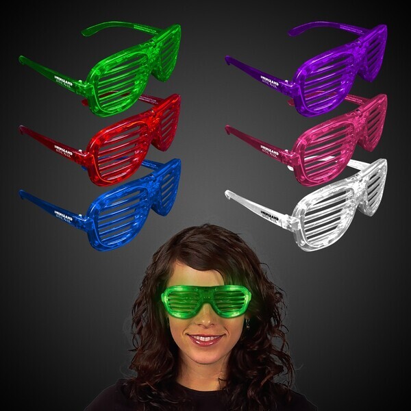 Light Up Slotted Shutter Shade Glasses