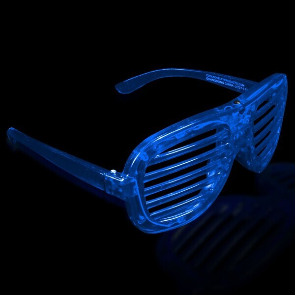 Light Up Slotted Shutter Shade Glasses