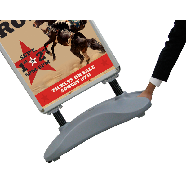 Outdoor Flex Sign with Ballast Base