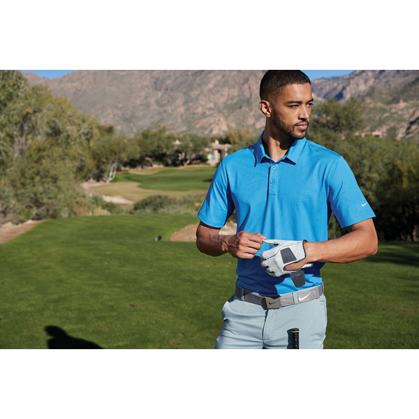 NIKE® Dri-FIT Embossed Tri-Blade Men's Polo