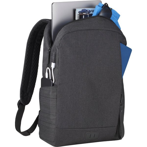 NBN Whitby Slim 15" PolyCanvas Computer Backpack w/ USB Port