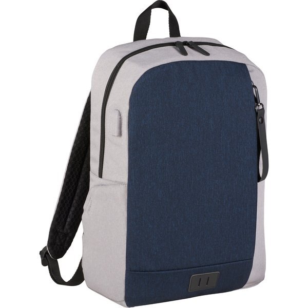 NBN Whitby Slim 15" PolyCanvas Computer Backpack w/ USB Port