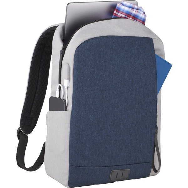 NBN Whitby Slim 15" PolyCanvas Computer Backpack w/ USB Port