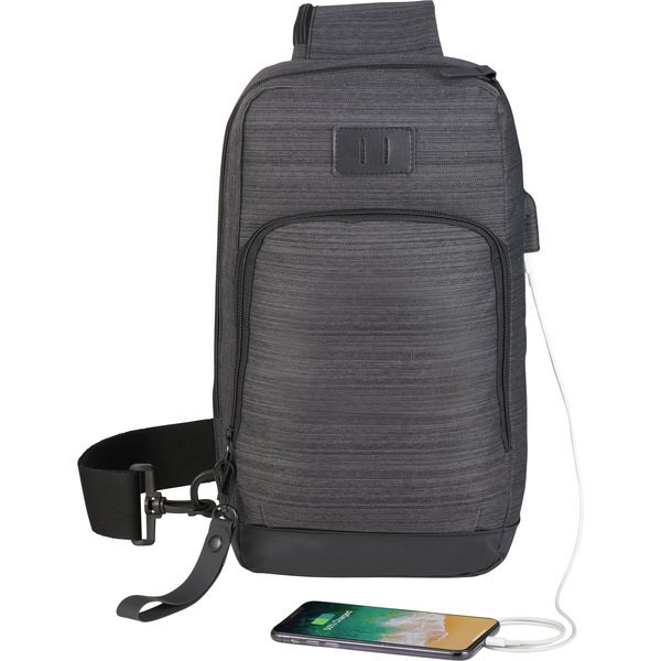 NBN Whitby PolyCanvas Sling Pack w/ USB Port