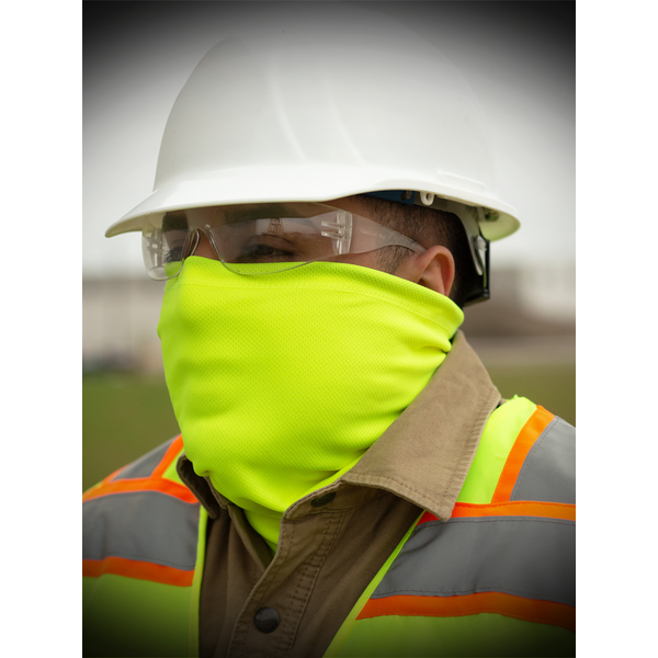 High Visibility Double Layer Face Mask/Neck Gaiter with Cinch Cord