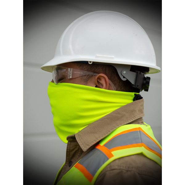 High Visibility Double Layer Face Mask/Neck Gaiter with Cinch Cord