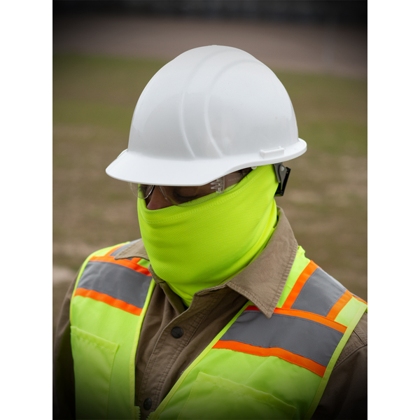 High Visibility Double Layer Face Mask/Neck Gaiter with Cinch Cord