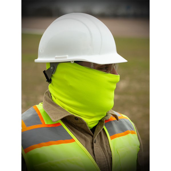 High Visibility Double Layer Face Mask/Neck Gaiter with Cinch Cord