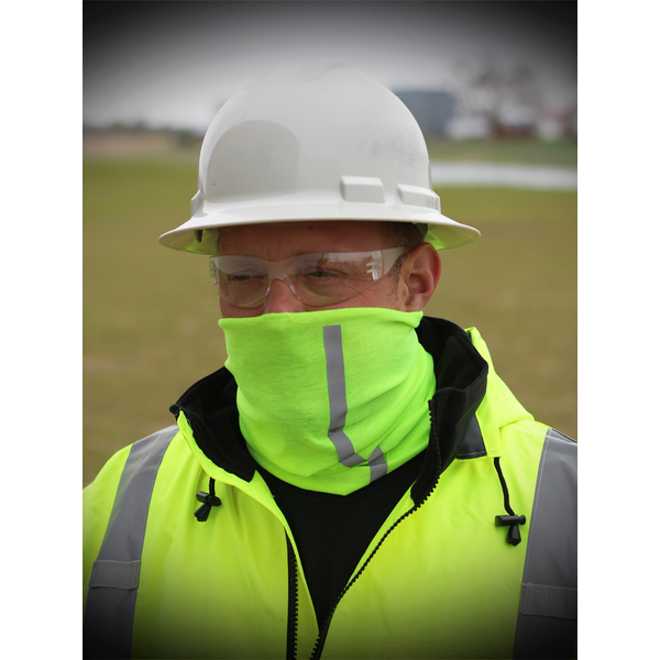 High Visibility Face Mask/Neck Gaiter with Reflective Stripe
