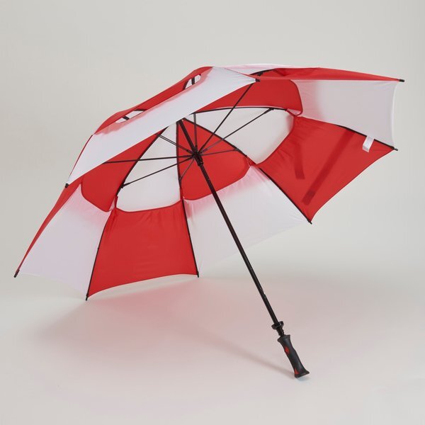 Challenger- Checkerboard Panels- Manual Open Golf Umbrella, 62" Arc