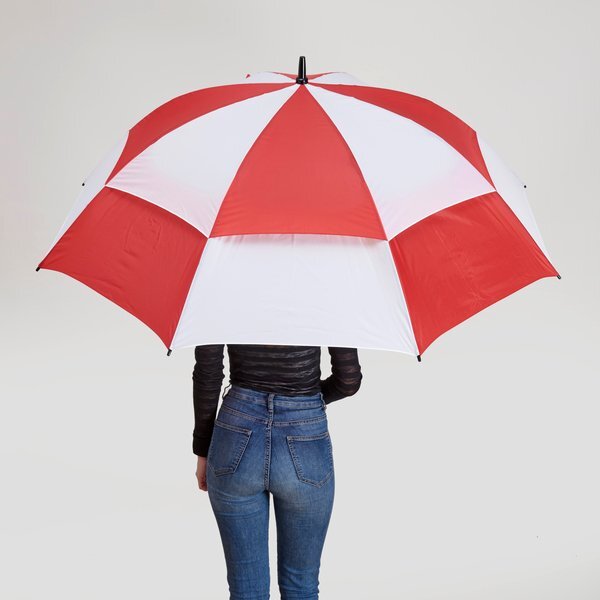 Challenger- Checkerboard Panels- Manual Open Golf Umbrella, 62" Arc