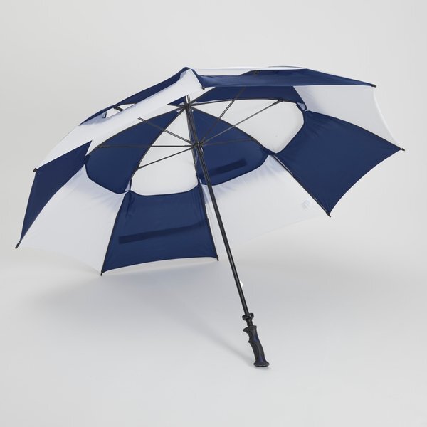 Challenger- Checkerboard Panels- Manual Open Golf Umbrella, 62" Arc