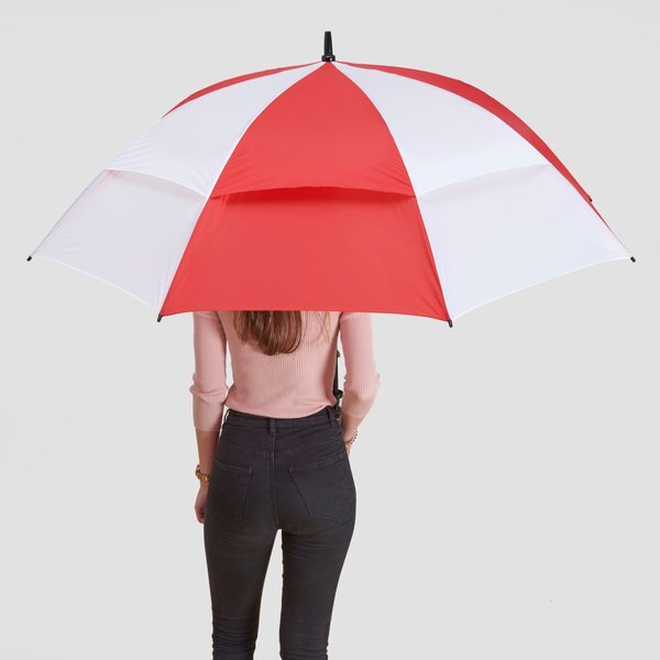 Challenger- Alternating Panels- Manual Open Golf Umbrella, 62" Arc