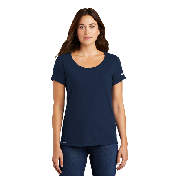 NIKE® Dri-FIT Cotton/Poly Ladies' Scoop Neck Tee