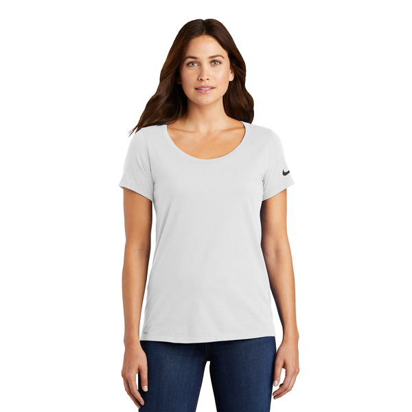 NIKE® Dri-FIT Cotton/Poly Ladies' Scoop Neck Tee