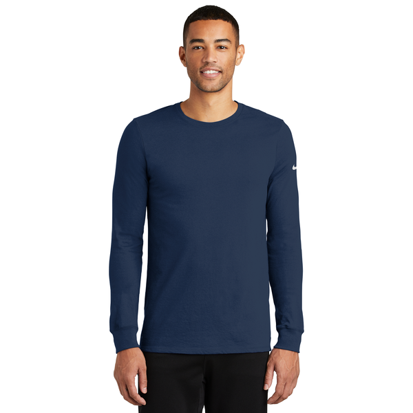 NIKE® Dri-FIT Cotton/Poly Long Sleeve Men's Tee