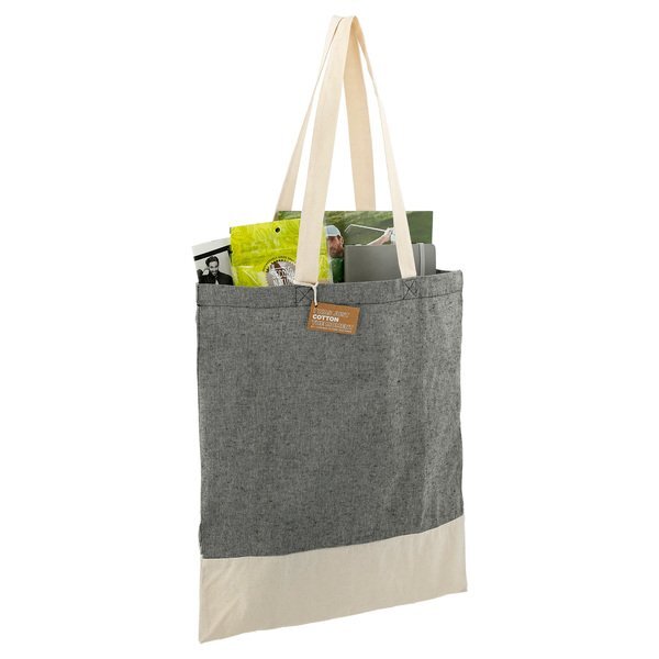 Split Recycled 5oz Cotton Twill Convention Tote
