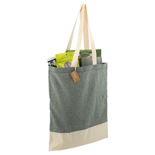 Split Recycled 5oz Cotton Twill Convention Tote