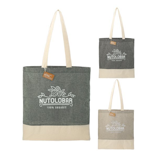 Split Recycled 5oz Cotton Twill Convention Tote
