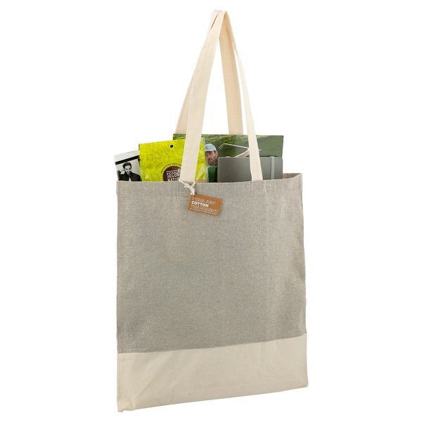 Split Recycled 5oz Cotton Twill Convention Tote