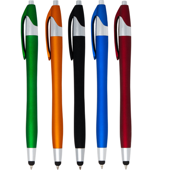 Javalina® Metallic Comfort  Ballpoint Click Pen & Stylus