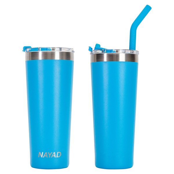NAYAD® Trouper Stainless Steel Double Wall Tumbler w/ Straw, 22oz.