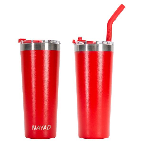 NAYAD® Trouper Stainless Steel Double Wall Tumbler w/ Straw, 22oz.