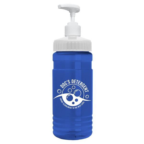 Transparent Bottle w/ Pump Lid, 20oz.