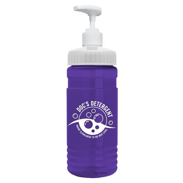 Transparent Bottle w/ Pump Lid, 20oz.