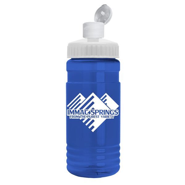 Transparent Bottle w/ Flip Top Dispenser, 20oz.