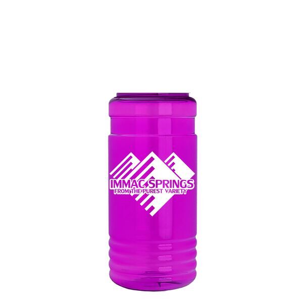 Transparent Bottle w/ Flip Top Dispenser, 20oz.