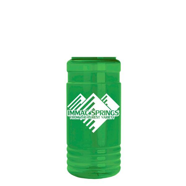 Transparent Bottle w/ Flip Top Dispenser, 20oz.