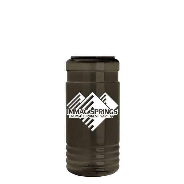 Transparent Bottle w/ Flip Top Dispenser, 20oz.