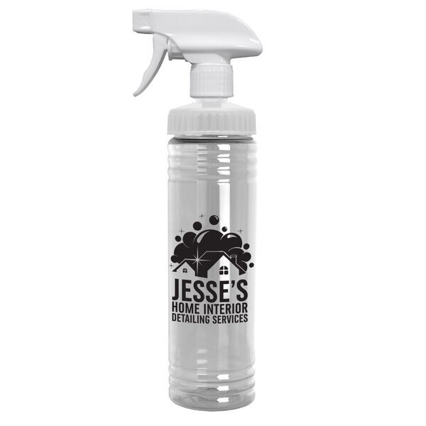 Transparent Spray Bottle w/ Spray Nozzle, 24oz.