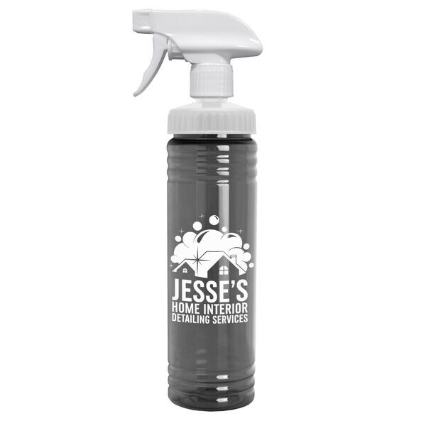 Transparent Spray Bottle w/ Spray Nozzle, 24oz.