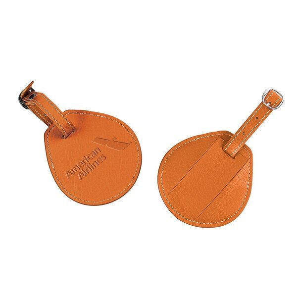 Leather Tear Drop Luggage Tag