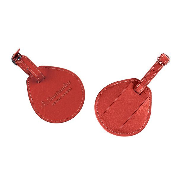 Leather Tear Drop Luggage Tag