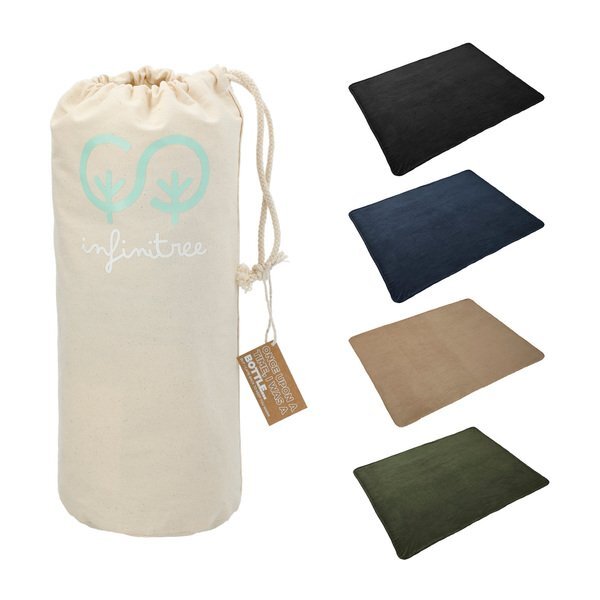 Fleece Blanket with Canvas Pouch, 100% Recycled PET, 50" x 60"