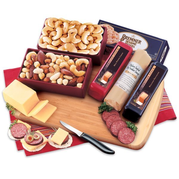 Snackable Sampler with Bamboo Cutting Board
