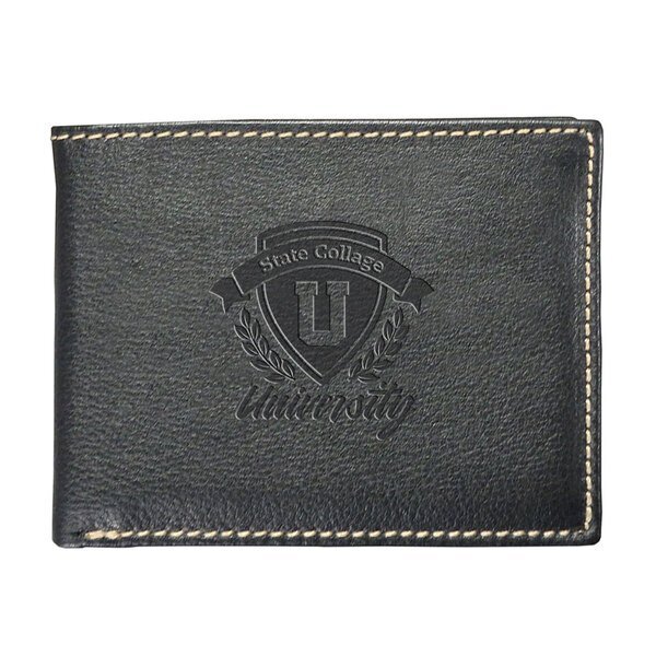 Andrew Philips® Leather Contrast Stitch Bifold Wallet