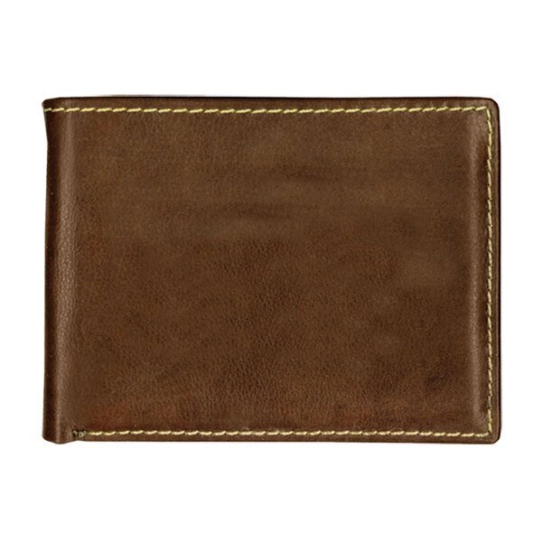Andrew Philips® Leather Contrast Stitch Bifold Wallet