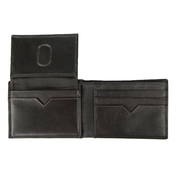 Andrew Philips® Leather Contrast Stitch Bifold Wallet