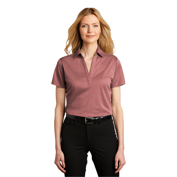 Port Authority® Heathered Silk Touch™ Performance Ladies' Polo