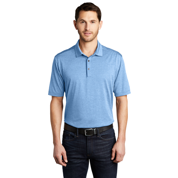 Port Authority® Shadow Stripe Polyester Men's Polo